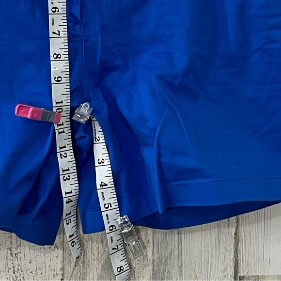 British Khaki Royal Blue Shorts Size 12 - Picture 4 of 12